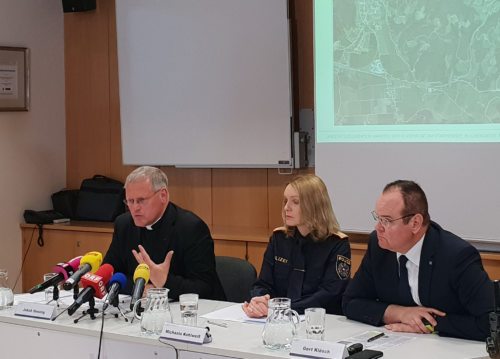 Gemeinsame Pressekonferenz der Katholischen Kirche Kärnten, der Landespolizeidirektion Kärnten und der Bezirkshauptmannschaft Völkermarkt  (© Foto: Pressestelle)