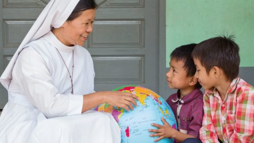 Detail aus dem Plakat zum Weltmissionsonntag am 20. Oktober 2019 (Foto: missio.at) Detail aus dem Plakat zum Weltmissionsonntag am 20. Oktober 2019 (Foto: missio.at)
