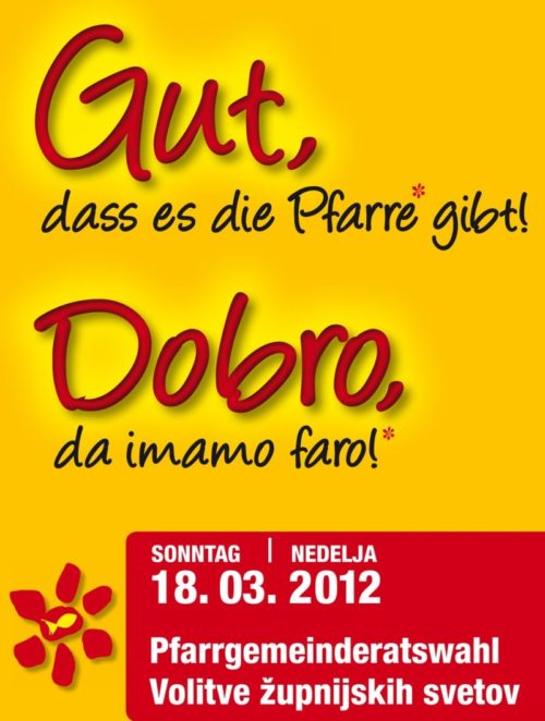 Das Wahlmotto in beiden Landessprachen (© Foto: layout: bürcher, glück)