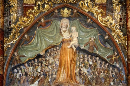 Schutzmantel-Madonna in der slowenischen Wallfahrtskirche Ptujska Gora (© Foto: Ellersdorfer)