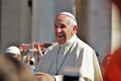 Papst Franziskus bei einer Generalaudienz<br />
Foto: P. Emmanuel-Maria Fitz OFM Papst Franziskus bei einer Generalaudienz<br />
Foto: P. Emmanuel-Maria Fitz OFM