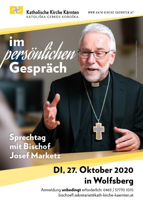 Mit Sprechtagen in den Kärntner Bezirksstädten startet Bischof Marketz eine neue pastorale Initiative in der Diözese Gurk.