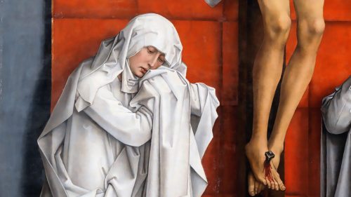 Detail aus Roger von der Weyden, Christus am Kreuz mit Maria und Johannes (Foto: wikimedia-commons_public-domain) Detail aus Roger von der Weyden, Christus am Kreuz mit Maria und Johannes (Foto: wikimedia-commons_public-domain)