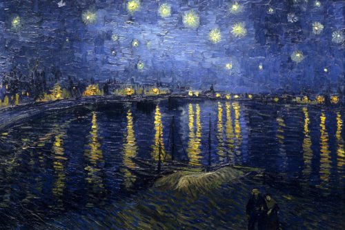 Sternennacht über der Rhone, van Gogh (Arles, 1888  - Öl auf Leinwand, Musée d“Orsay Paris) (© Foto: commons.wikimedia.org)