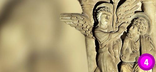 „Der leisen Stimme Gottes in den Träumen der Nächte des Advents Raum geben und sich nicht mit den herrschenden Verhältnissen abfinden … was da wohl alles auf den Weg käme?“, fragt Anna Hennersperger in ihrem geistlichen Impuls zum 4. Advent. (© Foto: Prof. Ellersdorfer / Josef und Engel - Monreale/Kreuzgang) „Der leisen Stimme Gottes in den Träumen der Nächte des Advents Raum geben und sich nicht mit den herrschenden Verhältnissen abfinden … was da wohl alles auf den Weg käme?“, fragt Anna Hennersperger in ihrem geistlichen Impuls zum 4. Advent. (© Foto: Prof. Ellersdorfer / Josef und Engel - Monreale/Kreuzgang)