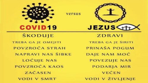 <strong>Če primerjavamo, potem se vidi uničujoča moč virusa in življenjska moč evangelija!</strong> <strong>Če primerjavamo, potem se vidi uničujoča moč virusa in življenjska moč evangelija!</strong>