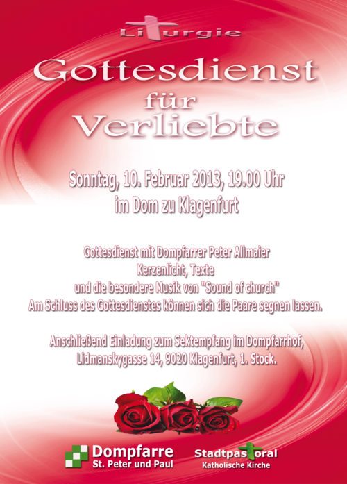 Einladung zur Messe für Verliebte (© Foto: Stadtpastoral)