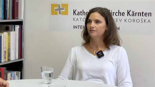 Irina Kolland, neue Bereichsleiterin für jungeKirche Kärnten (Videostill: Internetredaktion)