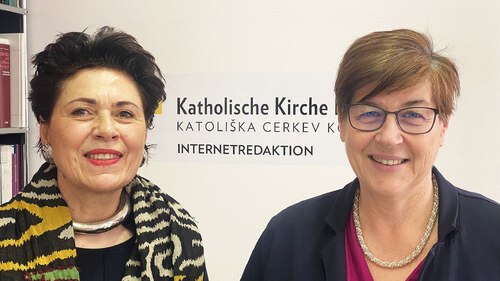 Die Sprecherinnen der diözesanen Frauenkommision: Maria Schmidt-Leitern (li.) und Monika Tuscher (re.) - (Foto: Internetredaktion/KH Kronawetter)