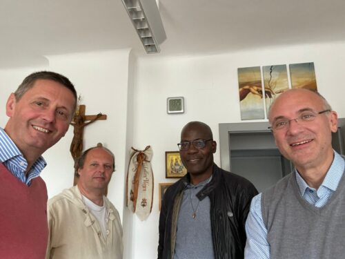 Peter Allmaier, Gerhard Simonitti, Charles Lwanga Mubiru und P. Herbert Salzl SDB