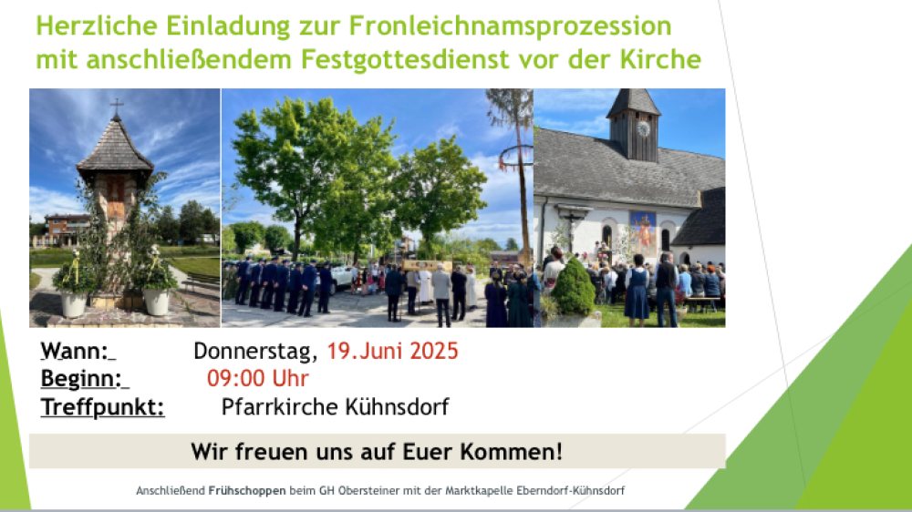 Fronleichnam 2024 |  © Foto: Pfarre Kühnsdorf