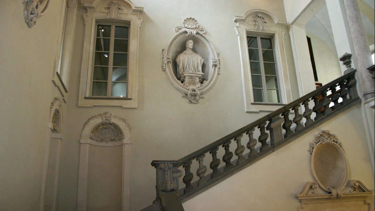 Eine B&uuml;ste des Heiligen in der Theologischen Fakult&auml;t in Mailand (&copy; Foto: Gemeinfrei von G.dallorto (Self-published work by G.dallorto) [Attribution], via Wikimedia Commons)