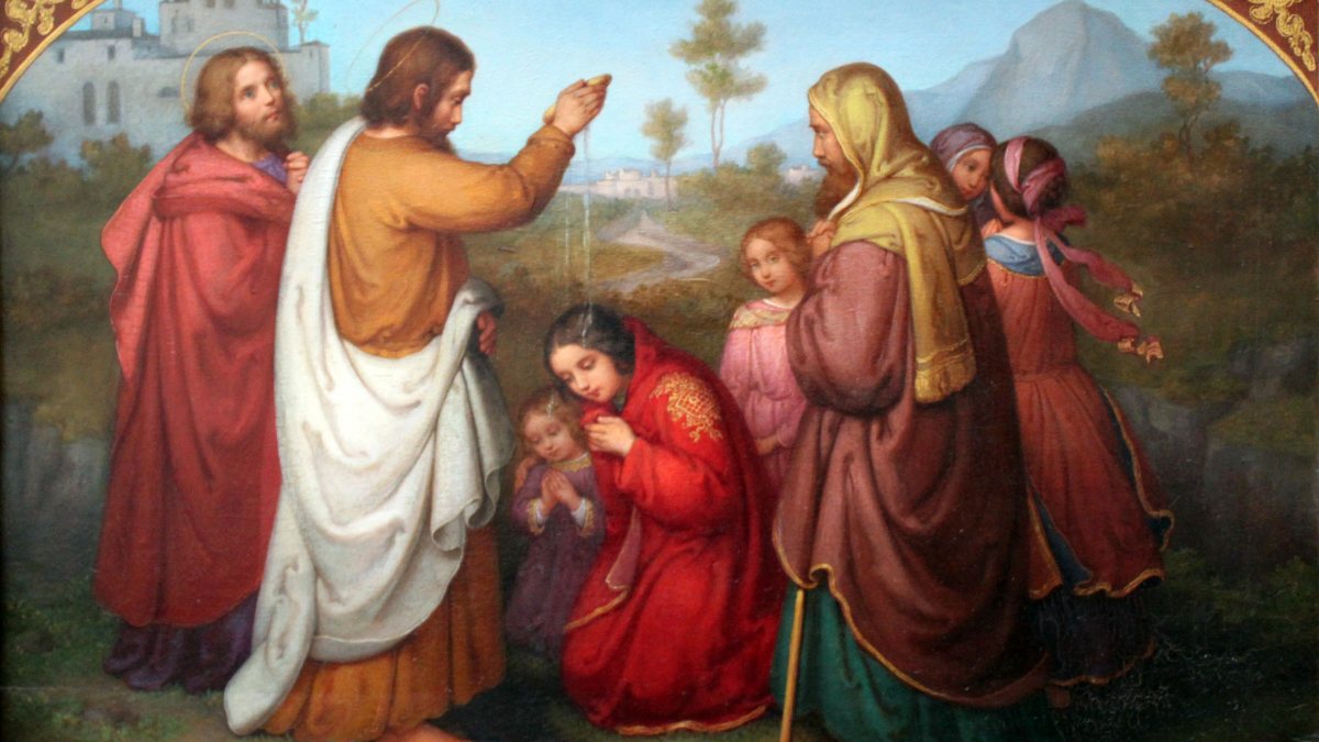 Die Taufe der Lydia, Gemälde Marie Ellenrieder in der Alten Nationalgalerie Berlin (Public domain, Wikimedia Commons)