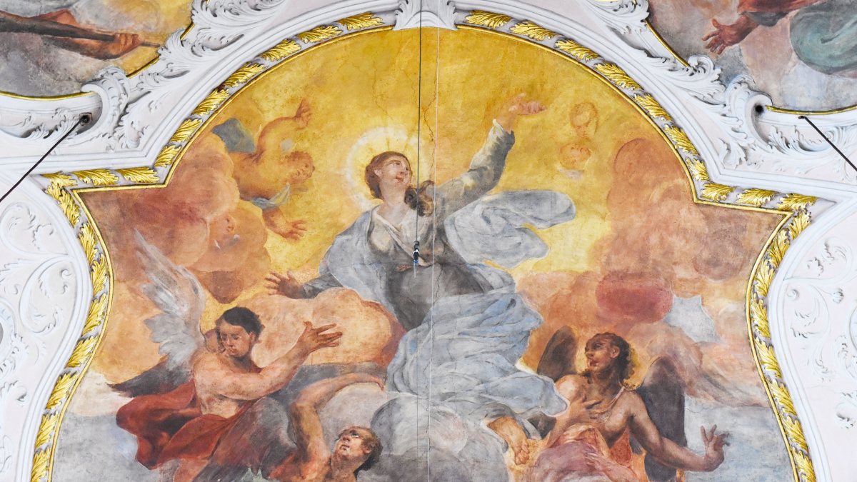 Mariä Himmelfahrt - Detail aus einem Deckenfresko im Dom zu Klagenfurt (KH Kronawetter)