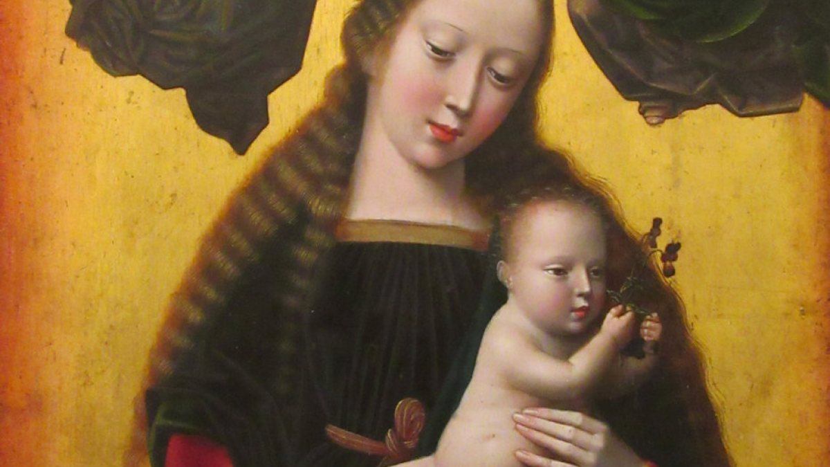 Maria mit dem Jesukind in der Sakristei der Kathedrale von Toledo. (Joachim Schäfer - <a href="https://www.heiligenlexikon.de">Ökumenisches Heiligenlexikon</a>)