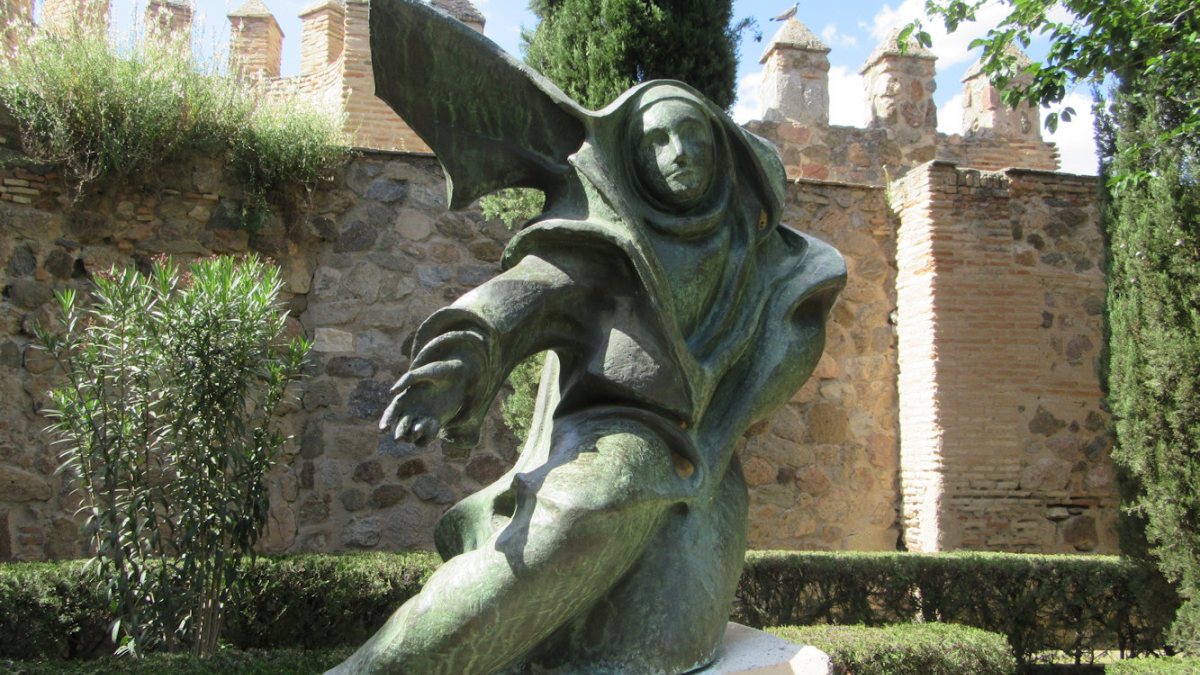 Modernes Denkmal vor dem Kloster der unbeschuhten Karmelitinnen in Toledo. (Joachim Schäfer - <a href="https://www.heiligenlexikon.de">Ökumenisches Heiligenlexikon</a>)