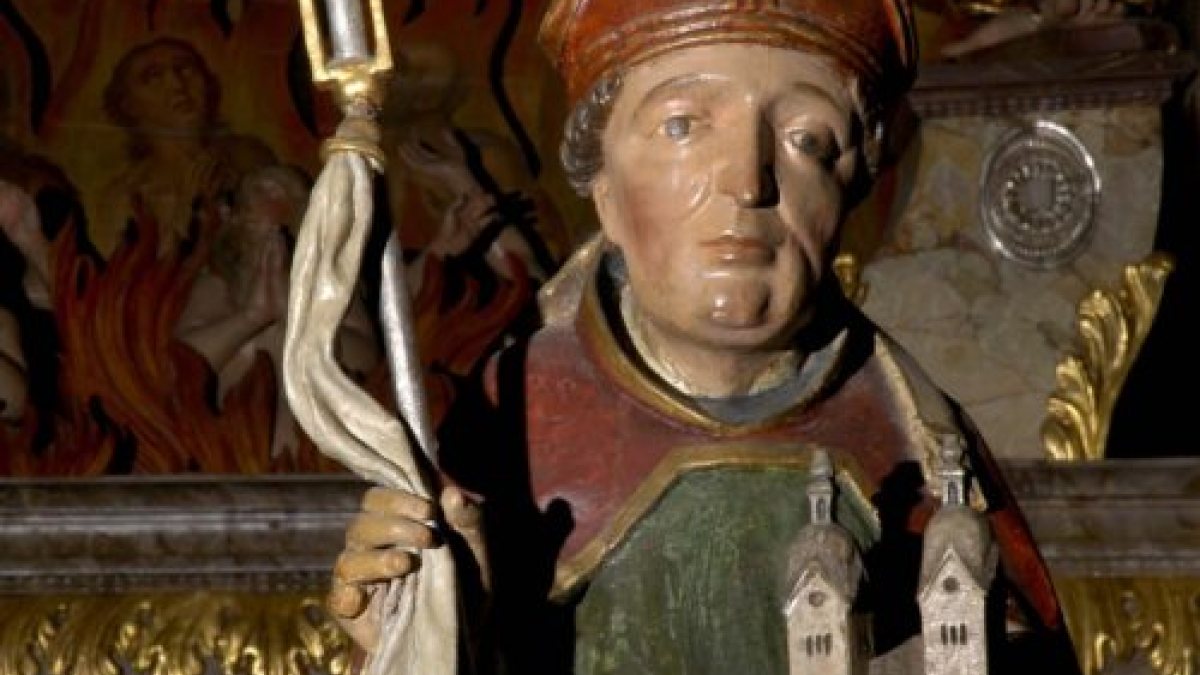 Hl. Modestus in der Sachsenkapelle im Dom zu Maria Saal (Pressestelle/Ellersdorfer)