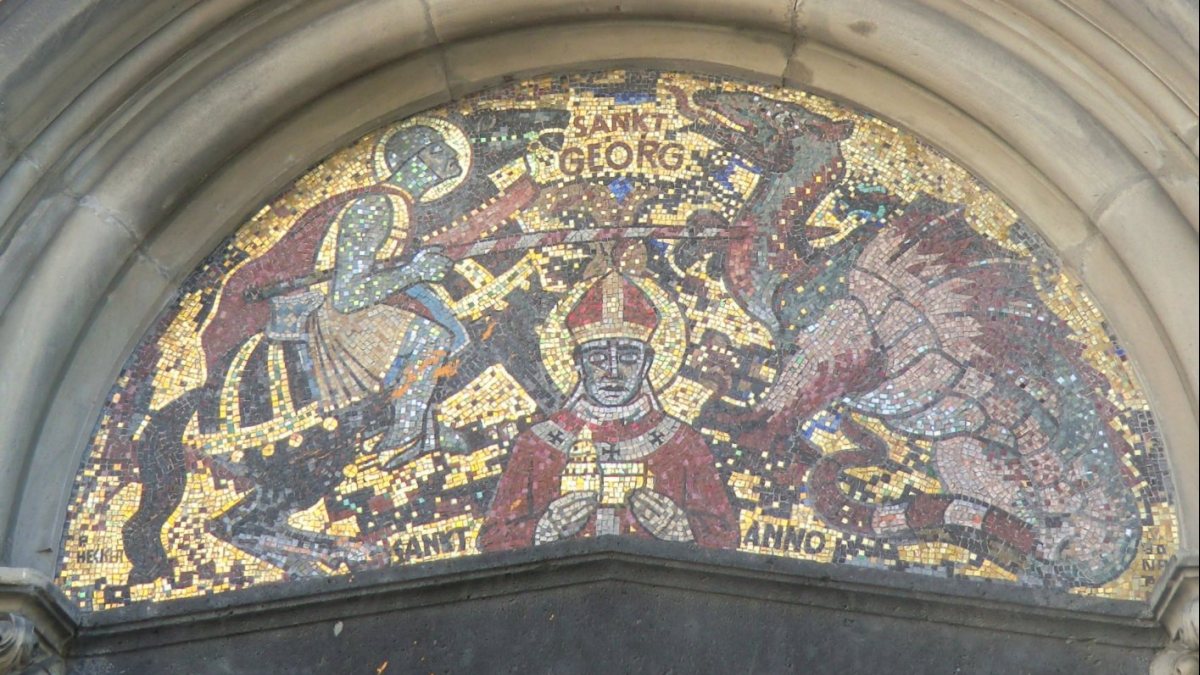 Mosaik in der Kirche St. Georg in Köln (Joachim Schäfer - <a href="https://www.heiligenlexikon.de">Ökumenisches Heiligenlexikon</a>)